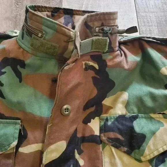 𝗠𝗶𝗹𝗶𝘁𝗮𝗿𝘆 Camouflage  𝘊𝘰𝘢𝘵 Men's Med 𝗘𝗨𝗖 - Picture 5 of 5